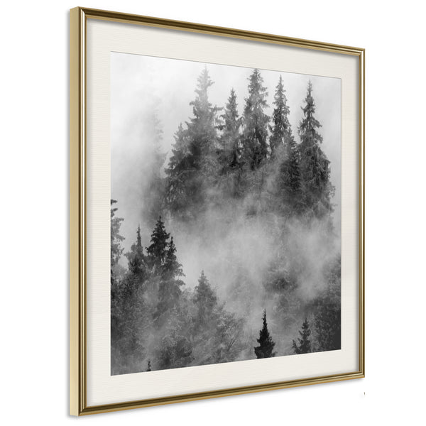 Poster - Dark Landscape  - goud passepartout