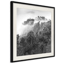 Poster - Foggy Forest  - zwart passepartout