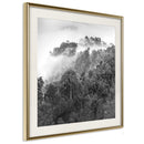 Poster - Foggy Forest  - goud passepartout