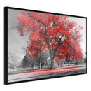 Poster - Red Tree  - zwart