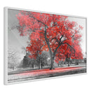 Poster - Red Tree  - wit