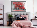 Poster - Red Tree  - zwart
