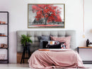 Poster - Red Tree  - goud