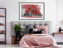 Poster - Red Tree  - zwart passepartout