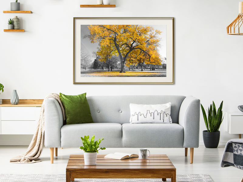 Poster - Golden Tree  - goud passepartout