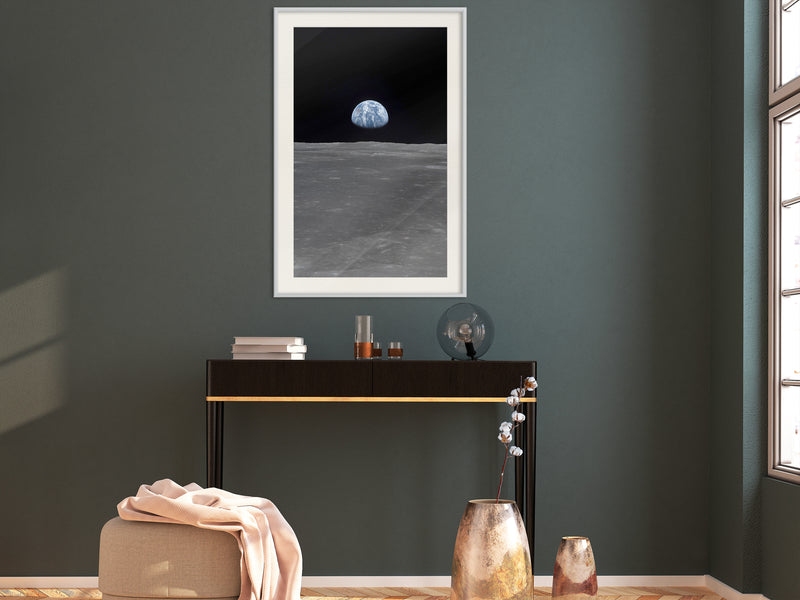 Poster - Longing  - wit passepartout