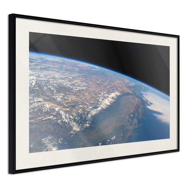 Poster - Curve of the Earth  - zwart passepartout