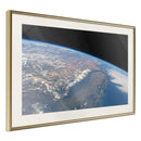 Poster - Curve of the Earth  - goud passepartout