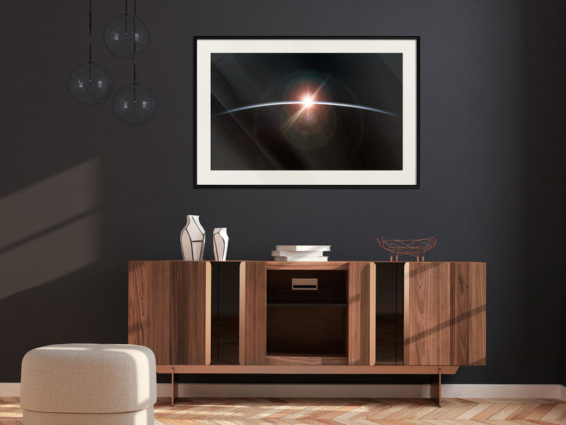 Poster - Glimmer  - zwart passepartout