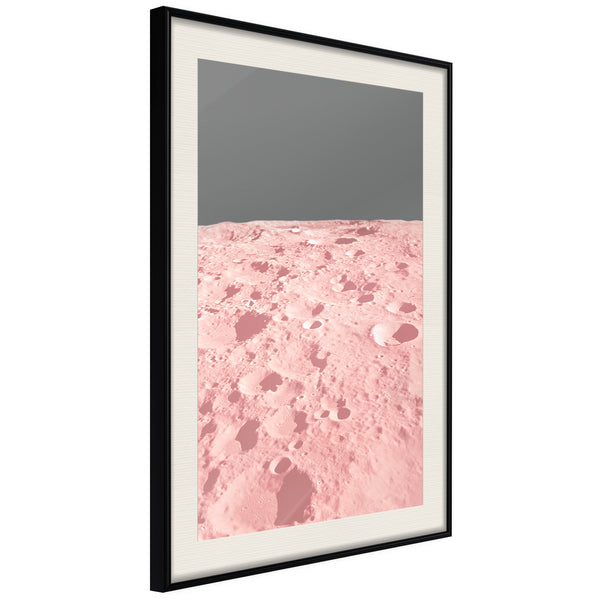Poster - Pastel Craters  - zwart passepartout