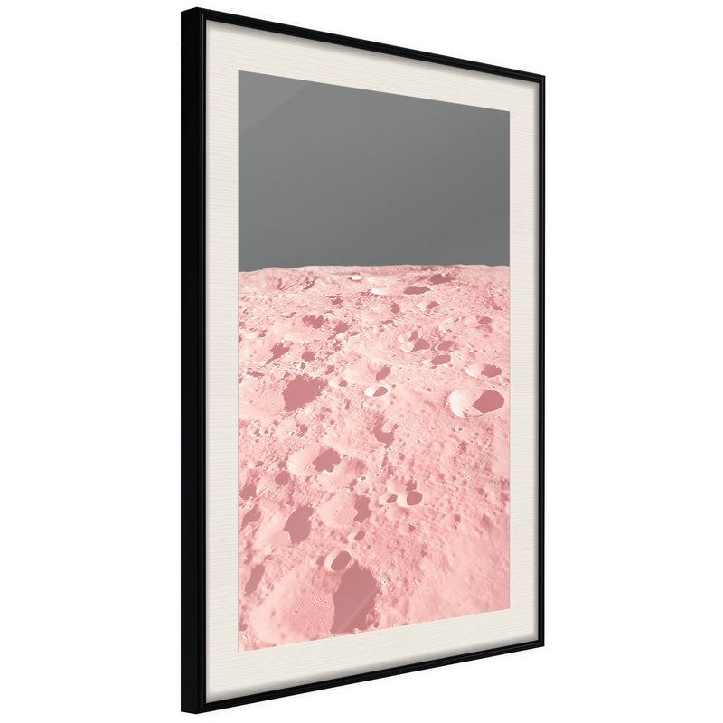 Poster - Pastel Craters  - zwart passepartout