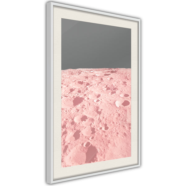 Poster - Pastel Craters  - wit passepartout