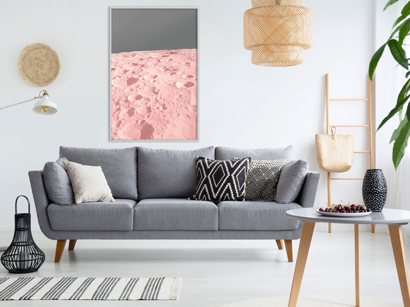 Poster - Pastel Craters  - wit