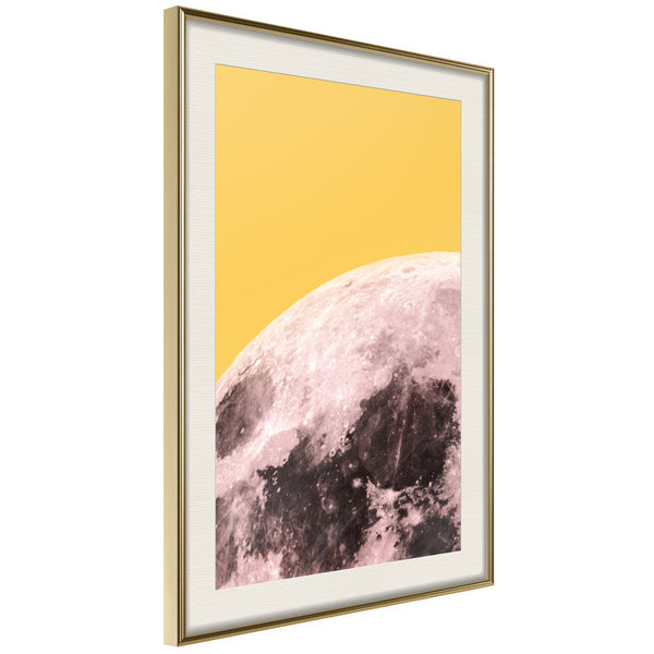 Poster - Pink Moon  - goud passepartout