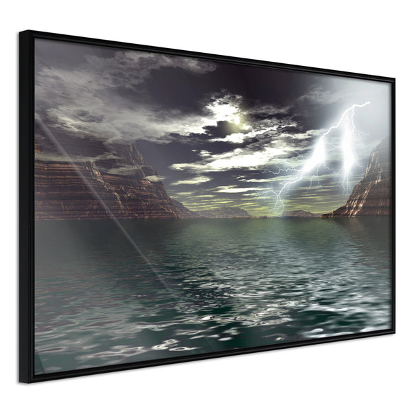 Poster - Storm over the Canyon  - zwart