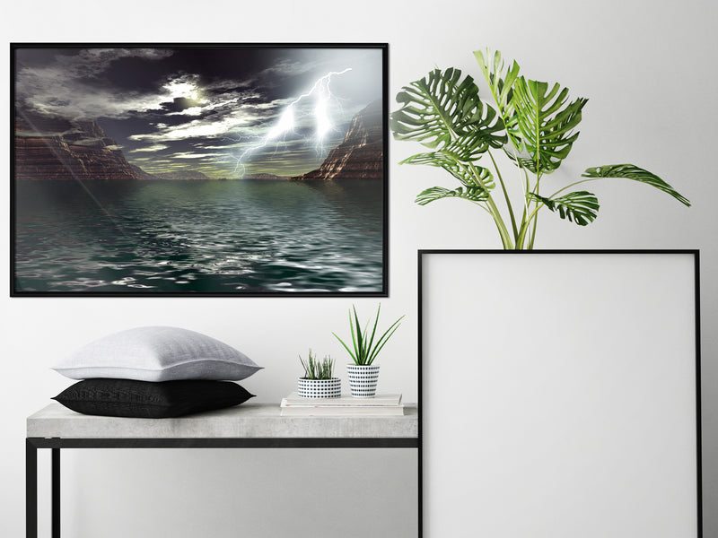 Poster - Storm over the Canyon  - zwart
