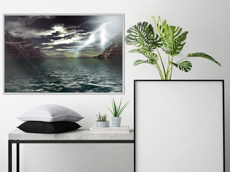 Poster - Storm over the Canyon  - wit