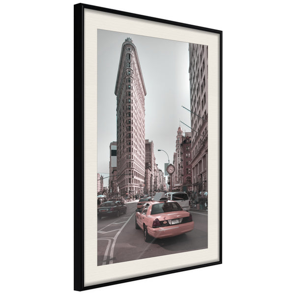 Poster - Flatiron Building  - zwart passepartout