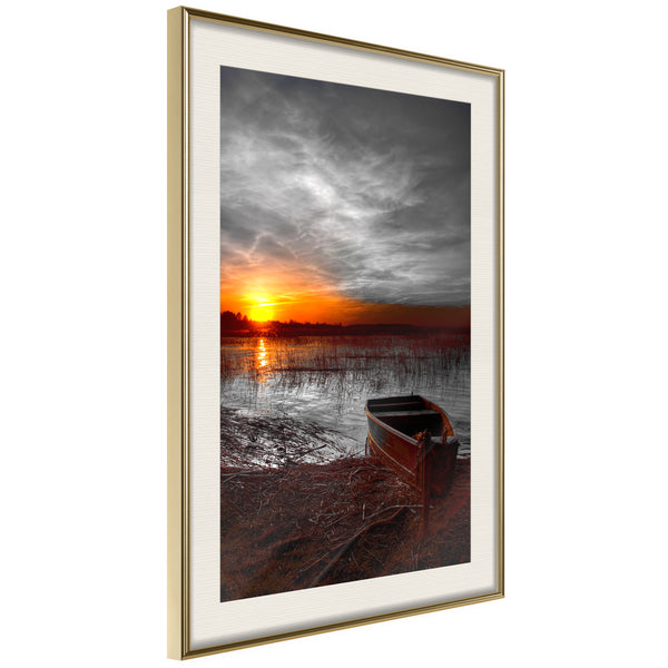 Poster - Rising Sun  - goud passepartout
