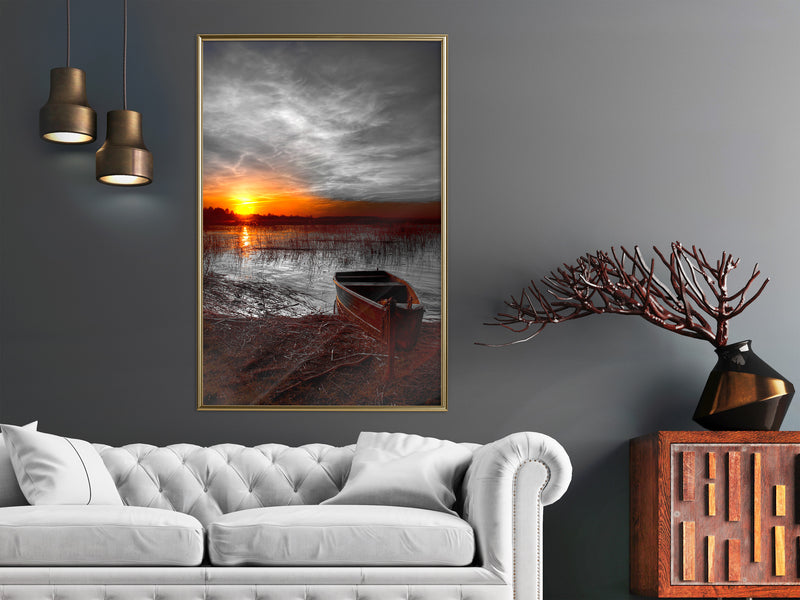 Poster - Rising Sun  - goud