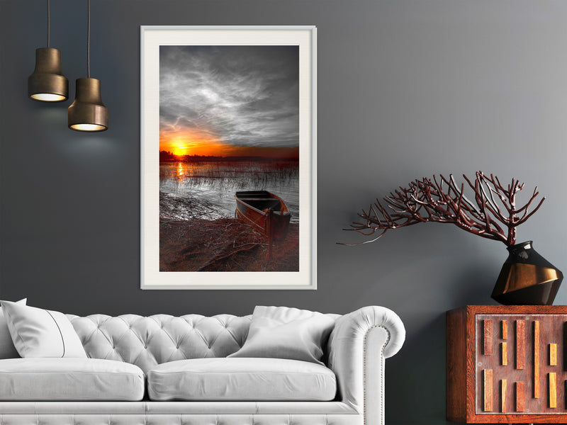 Poster - Rising Sun  - wit passepartout