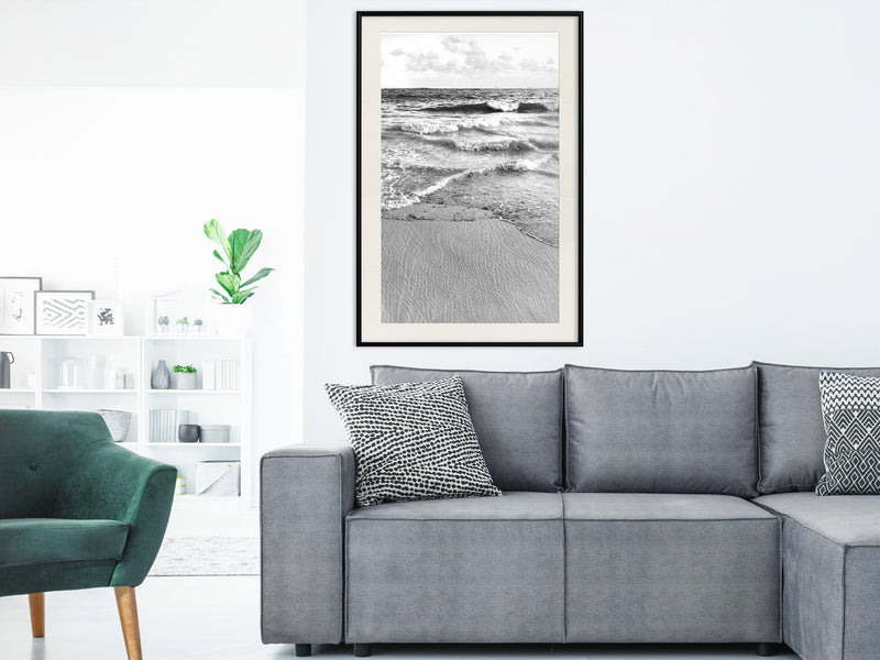 Poster - At the Seaside  - zwart passepartout