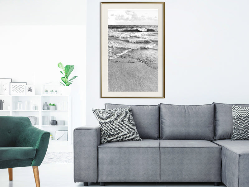 Poster - At the Seaside  - goud passepartout