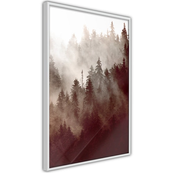 Poster - Forest Fog  - wit