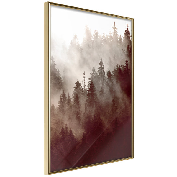 Poster - Forest Fog  - goud
