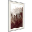 Poster - Forest Fog  - wit passepartout
