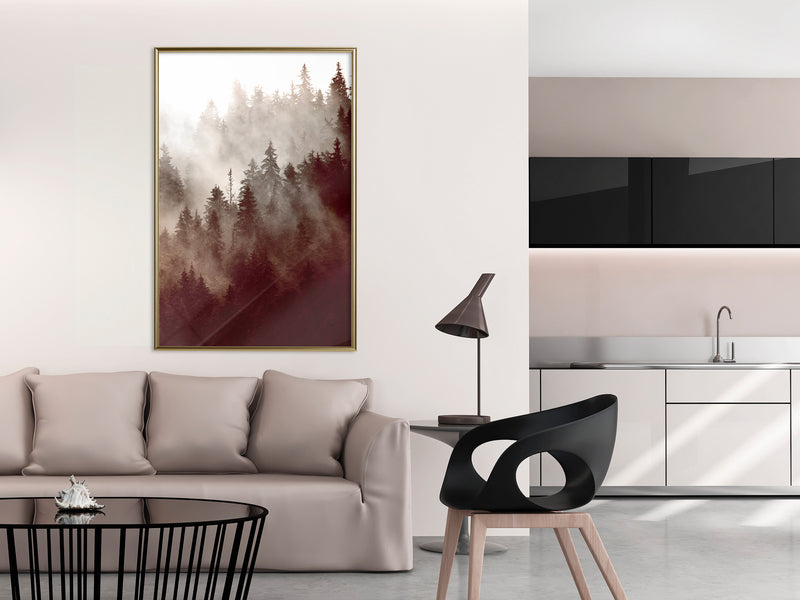 Poster - Forest Fog  - goud