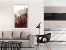 Poster - Forest Fog  - wit passepartout