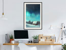 Poster - Evening in the Iceland  - zwart passepartout
