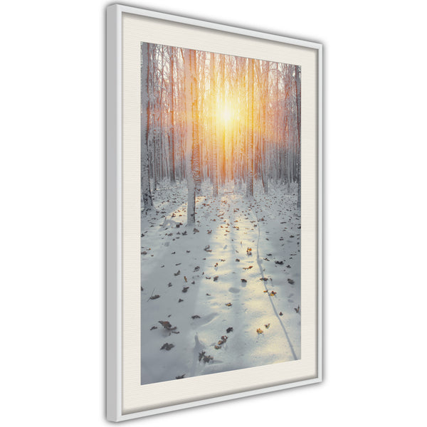 Poster - Frosty Sunset  - wit passepartout