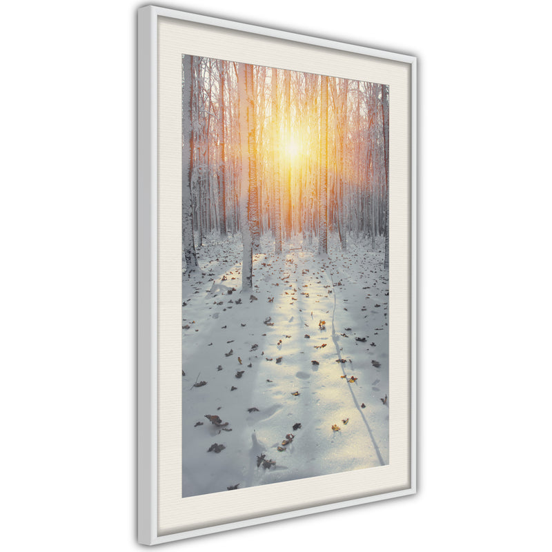 Poster - Frosty Sunset  - wit passepartout
