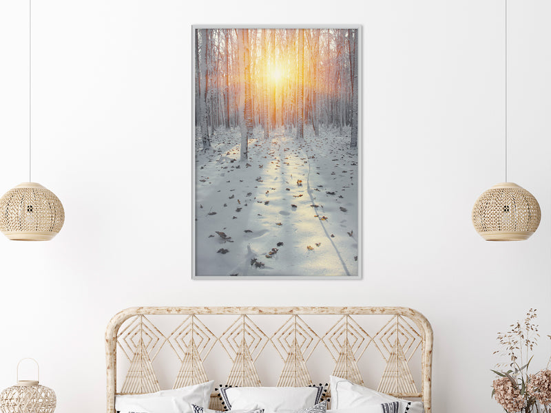 Poster - Frosty Sunset  - wit
