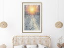 Poster - Frosty Sunset  - goud passepartout