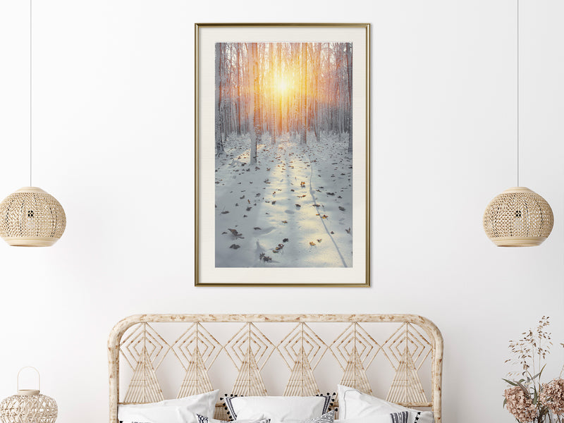 Poster - Frosty Sunset  - goud passepartout