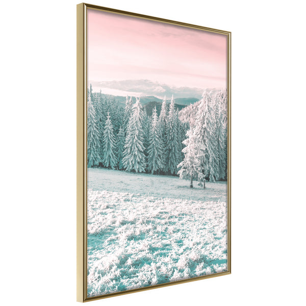 Poster - Frosty Landscape  - goud