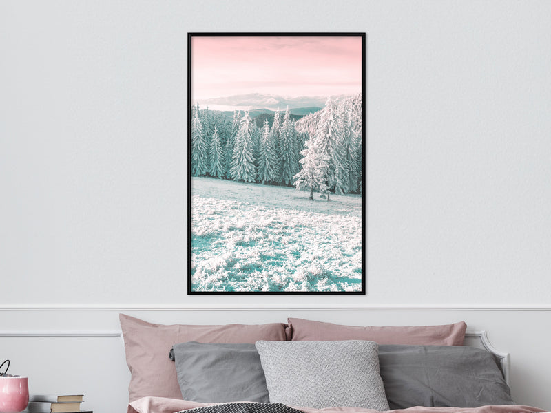 Poster - Frosty Landscape  - zwart