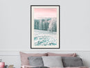 Poster - Frosty Landscape  - zwart passepartout