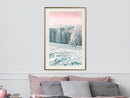 Poster - Frosty Landscape  - goud passepartout