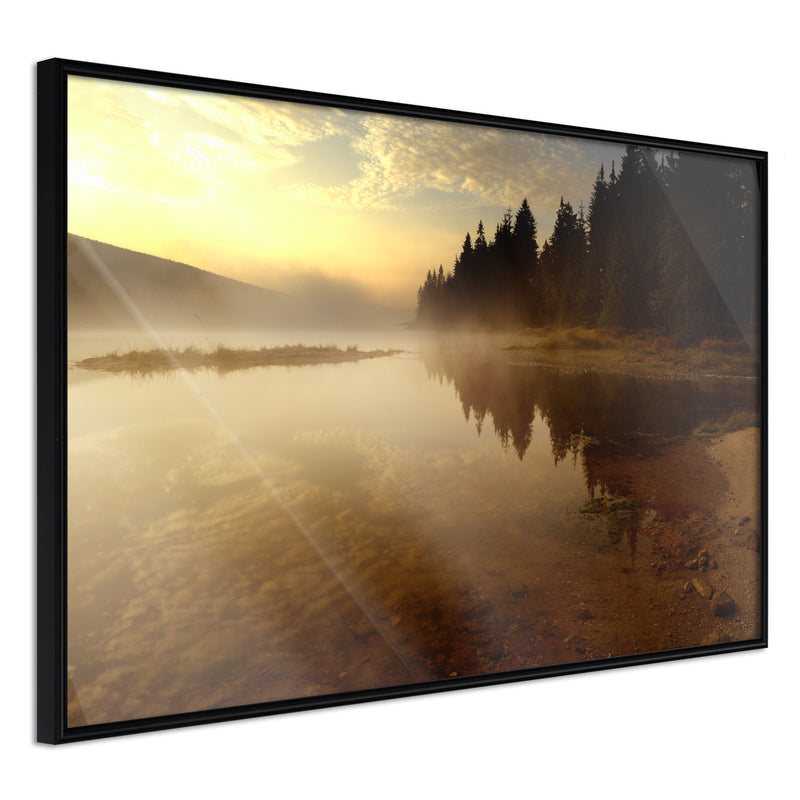 Poster - Fog Over the Water  - zwart