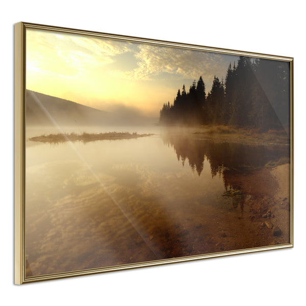 Poster - Fog Over the Water  - goud
