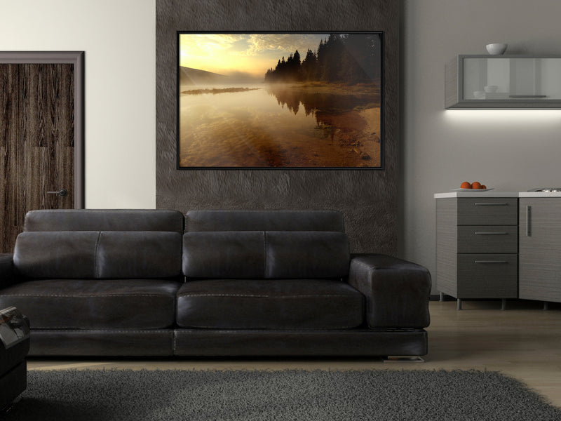 Poster - Fog Over the Water  - zwart