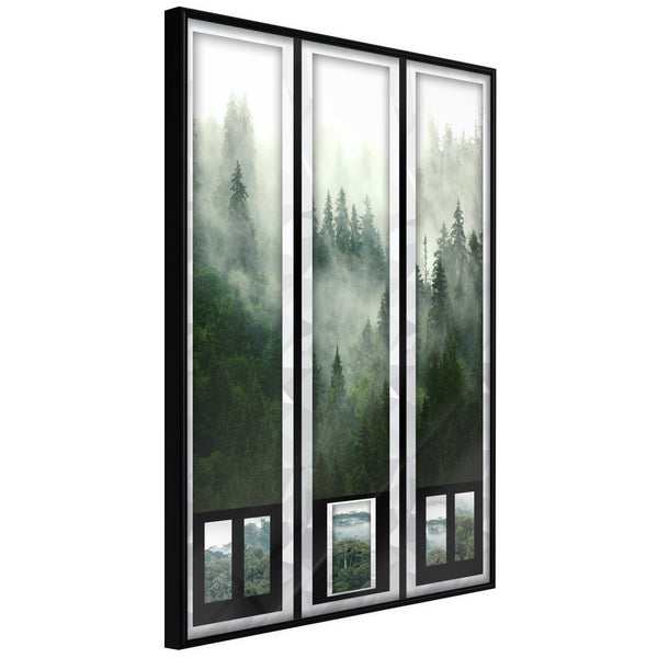Poster - Eternal Forest  Triptych  - zwart