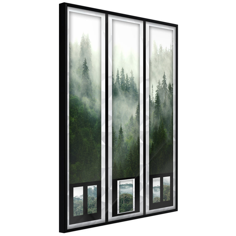 Poster - Eternal Forest  Triptych  - zwart