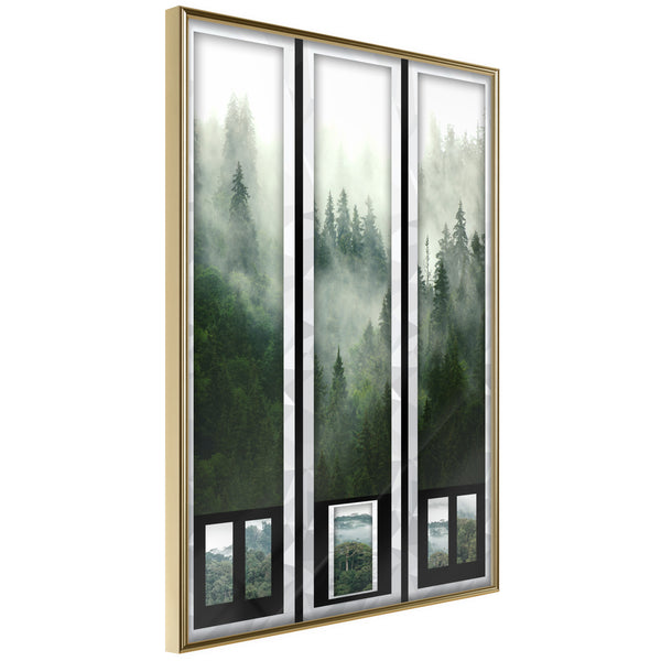 Poster - Eternal Forest  Triptych  - goud