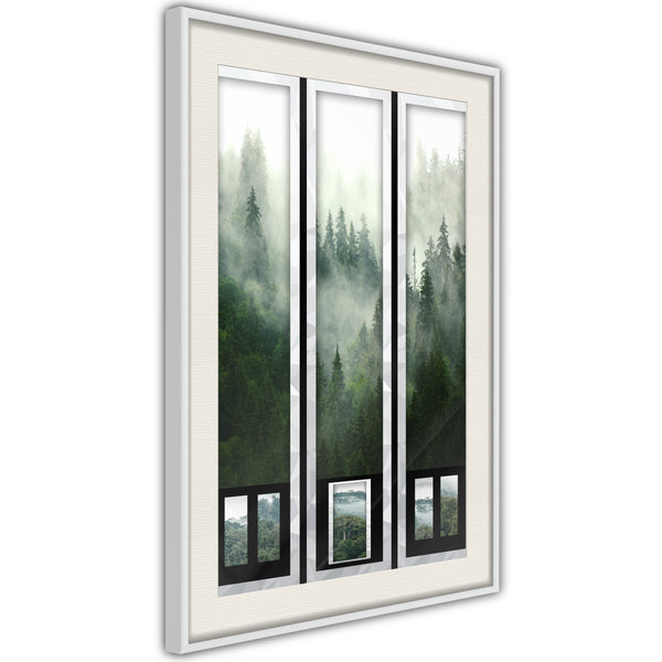 Poster - Eternal Forest  Triptych  - wit passepartout