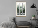 Poster - Eternal Forest  Triptych  - goud passepartout